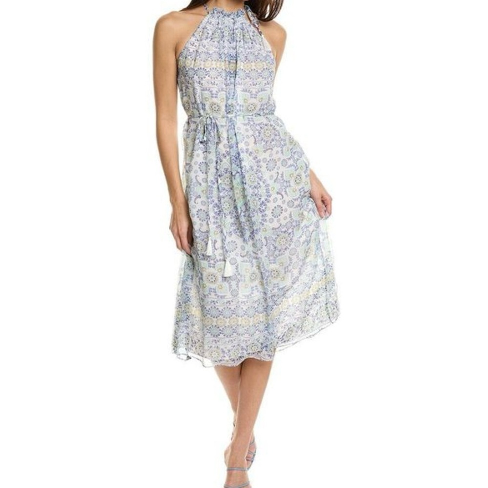 Joie, Women’s  Marietta Silk Midi Dress, S, Blue, missing‎ belt